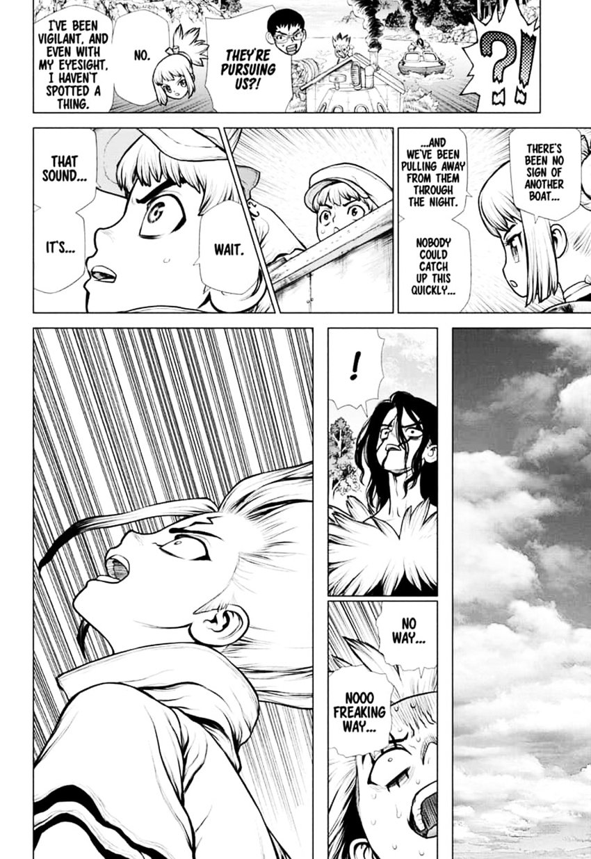 Dr. Stone Manga Chapter 150 page 4 - Righteous Science-User scene