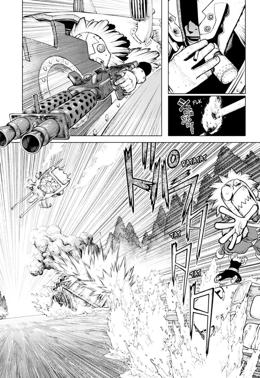 Dr. Stone Manga Chapter 150 page 8 - Righteous Science-User scene