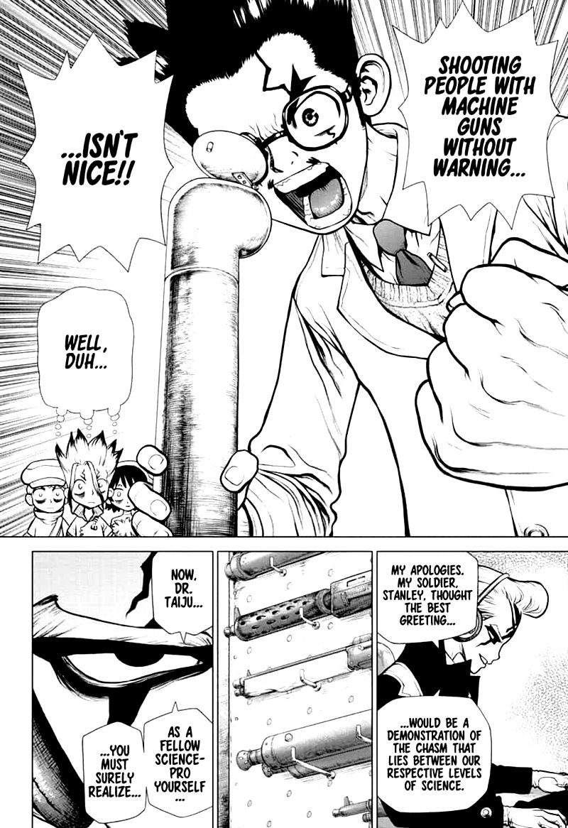 Dr. Stone Manga Chapter 152 page 10 - Doctor vs Doctor scene