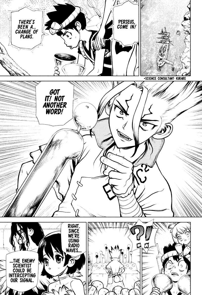 Dr. Stone Manga Chapter 152 page 3 - Doctor vs Doctor scene