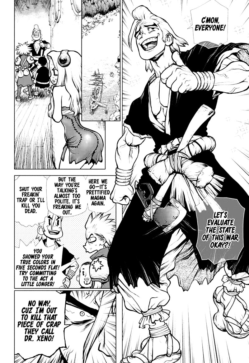 Dr. Stone Manga Chapter 153 page 2 - War Game scene