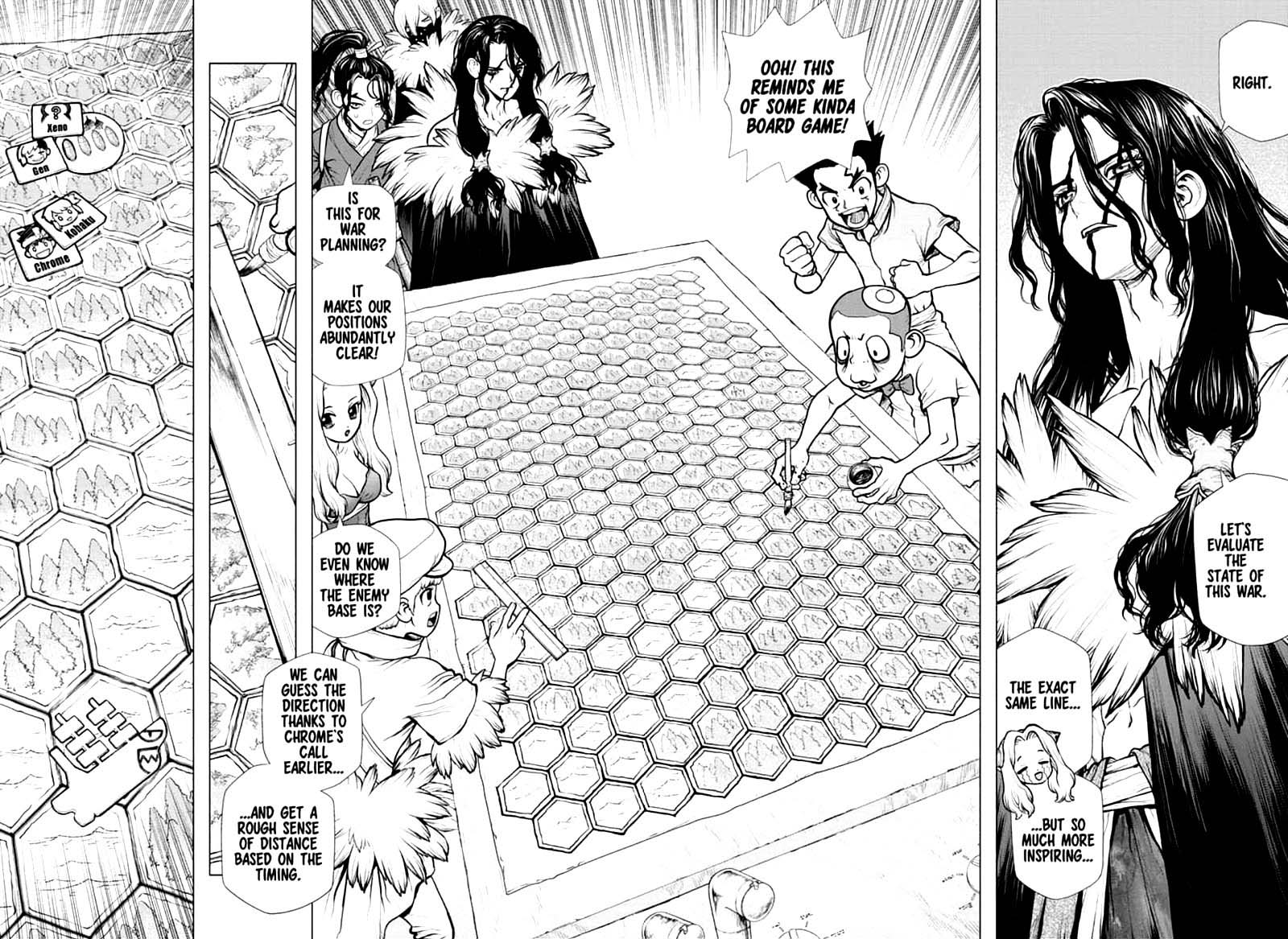 Dr. Stone Manga Chapter 153 page 4 - War Game scene