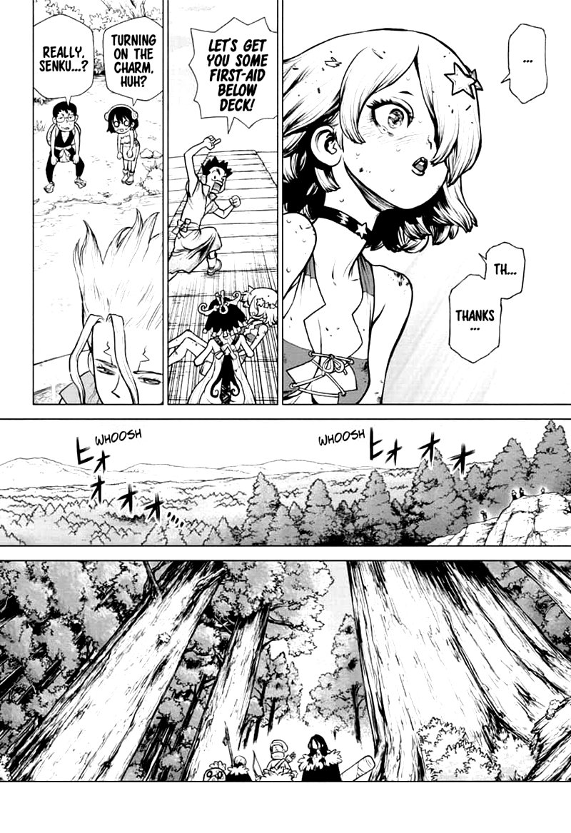Dr. Stone Manga Chapter 154 page 14 - Spy vs. Spy scene