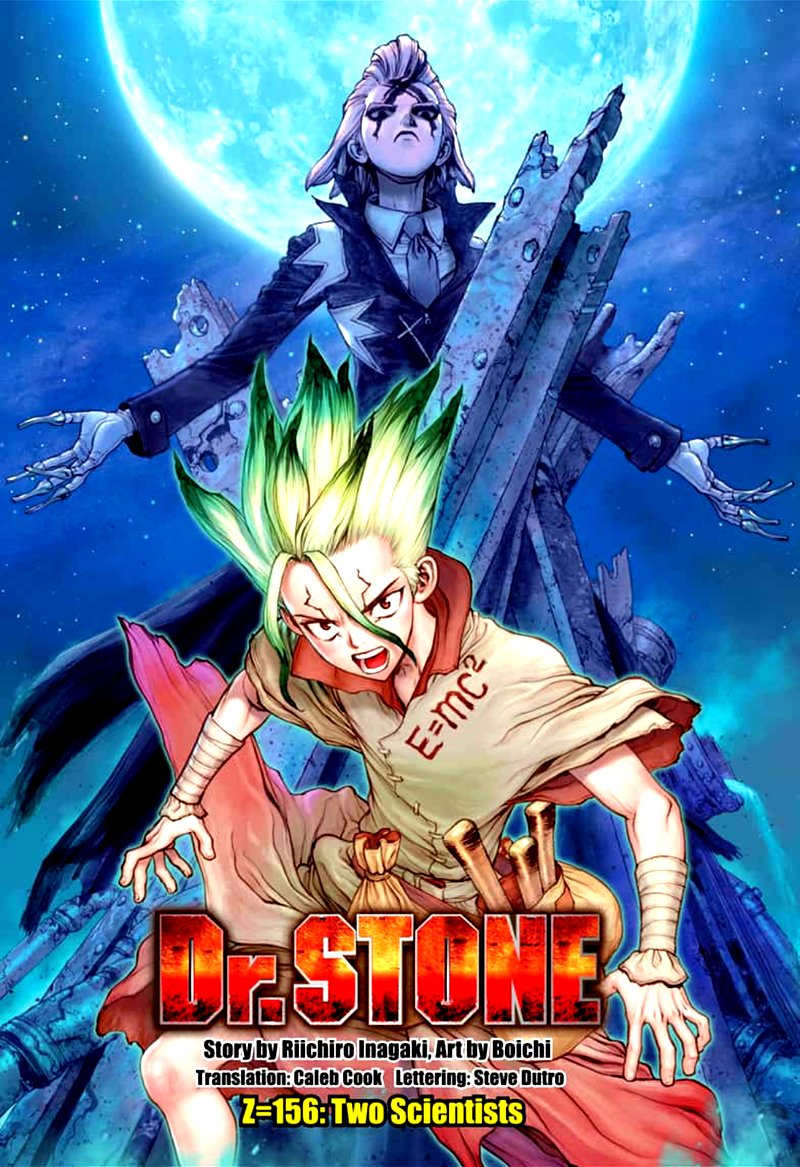 Dr. Stone Manga Chapter 156 page 1 - Two Scientists scene