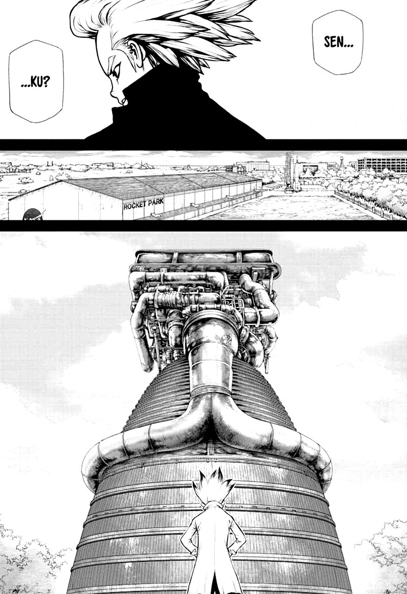 Dr. Stone Manga Chapter 156 page 17 - Two Scientists scene
