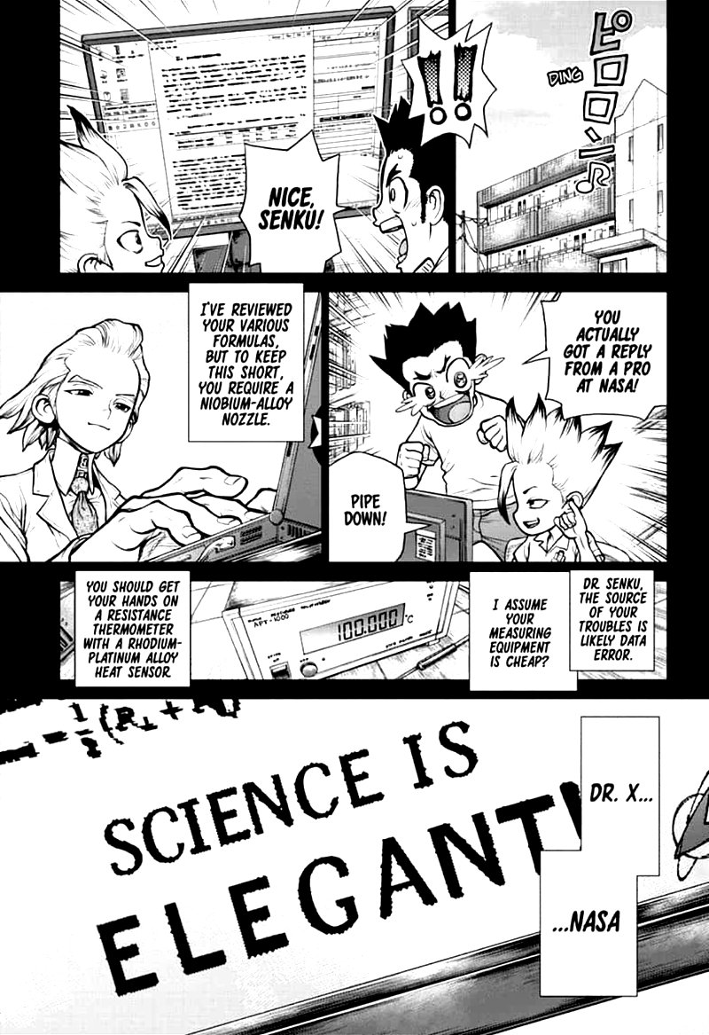 Dr. Stone Manga Chapter 156 page 7 - Two Scientists scene