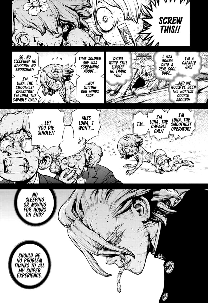 Dr. Stone Manga Chapter 157 page 11 - Same Time, Same Place scene