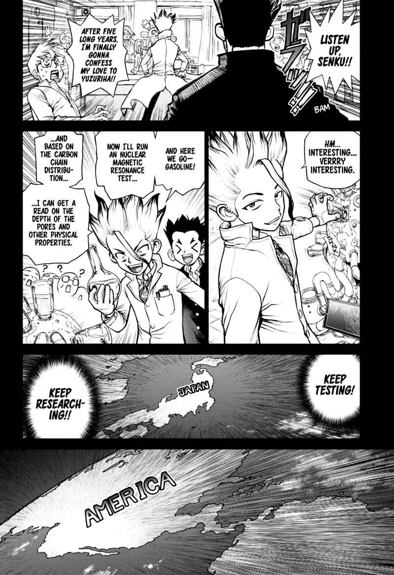 Dr. Stone Manga Chapter 157 page 5 - Same Time, Same Place scene
