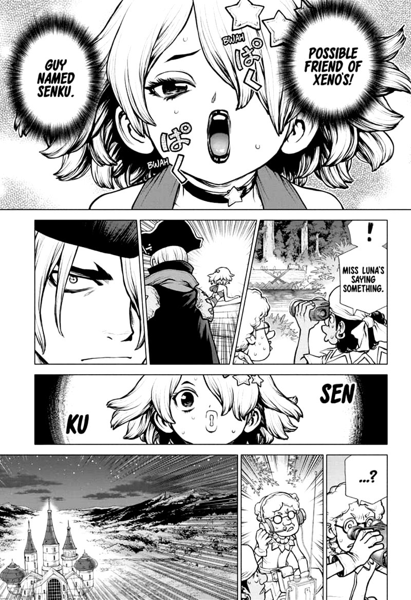 Dr. Stone Manga Chapter 158 page 12 - Who is the Scientist? scene