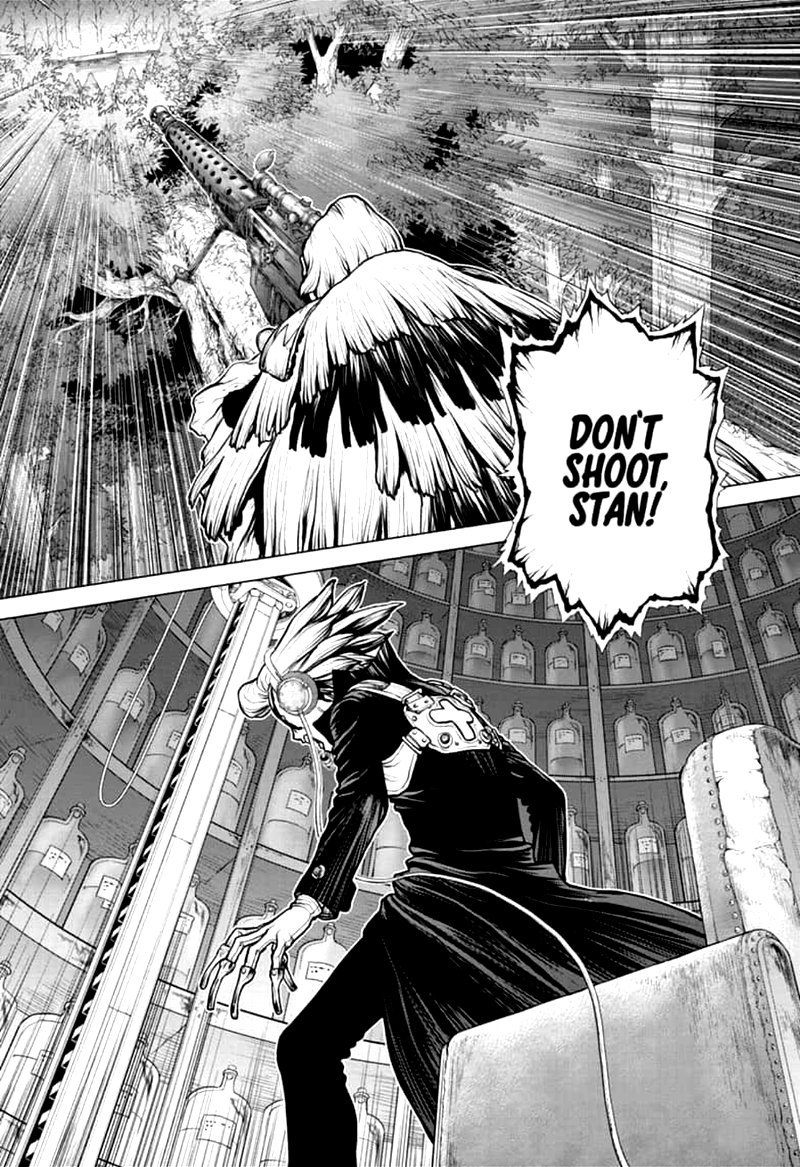 Dr. Stone Manga Chapter 158 page 16 - Who is the Scientist? scene