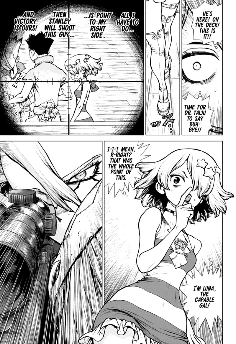 Dr. Stone Manga Chapter 158 page 8 - Who is the Scientist? scene