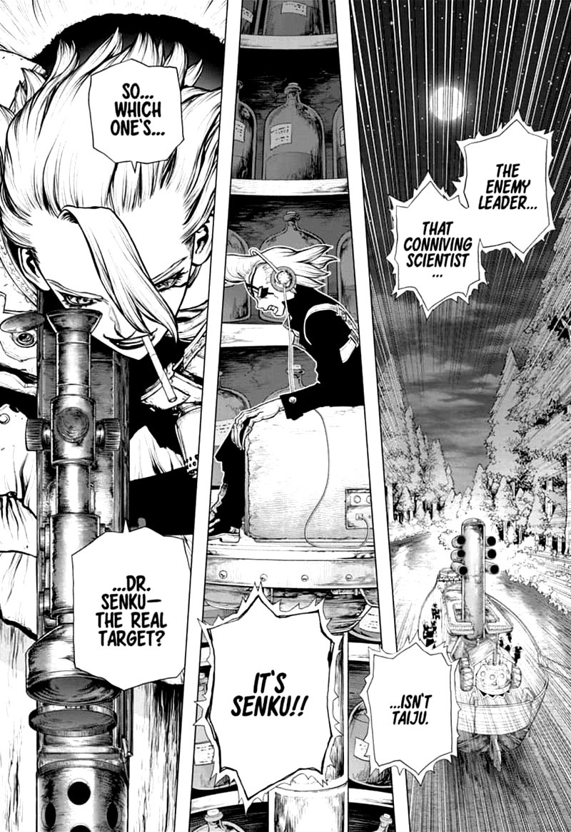 Dr. Stone Manga Chapter 159 page 1 - Lock On scene