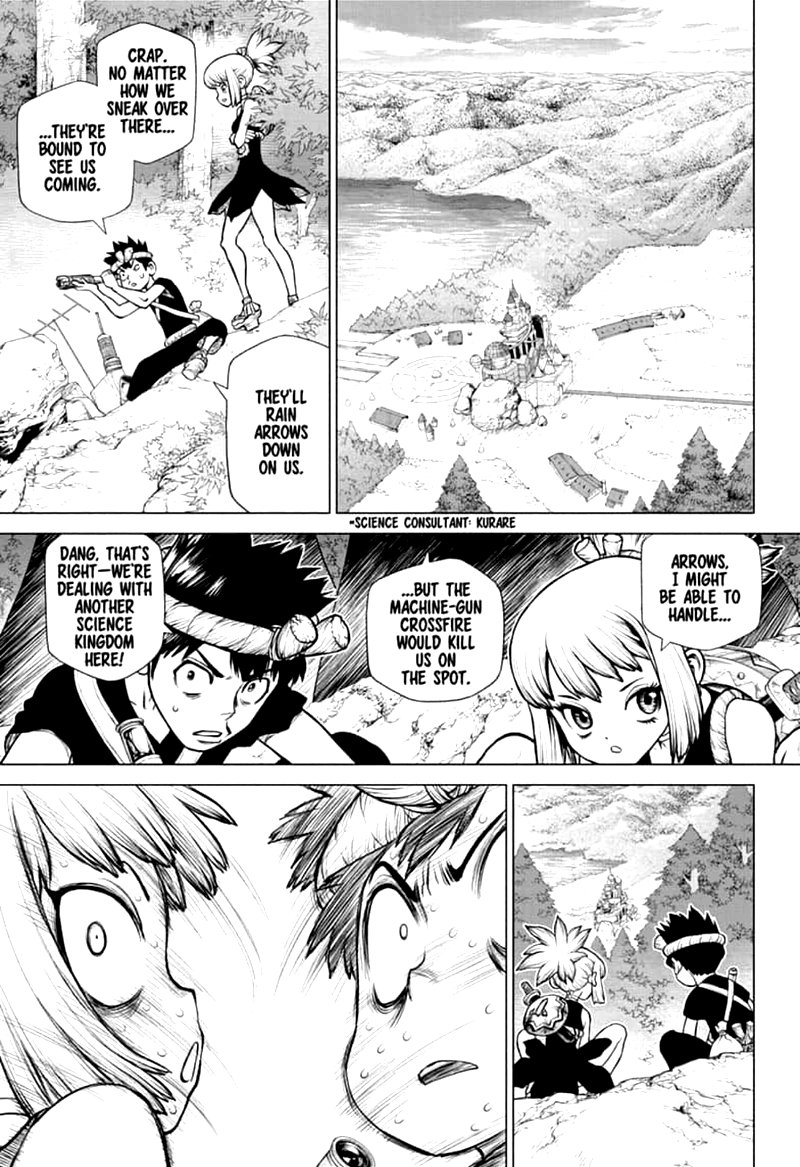 Dr. Stone Manga Chapter 160 page 11 - Torch of Science scene