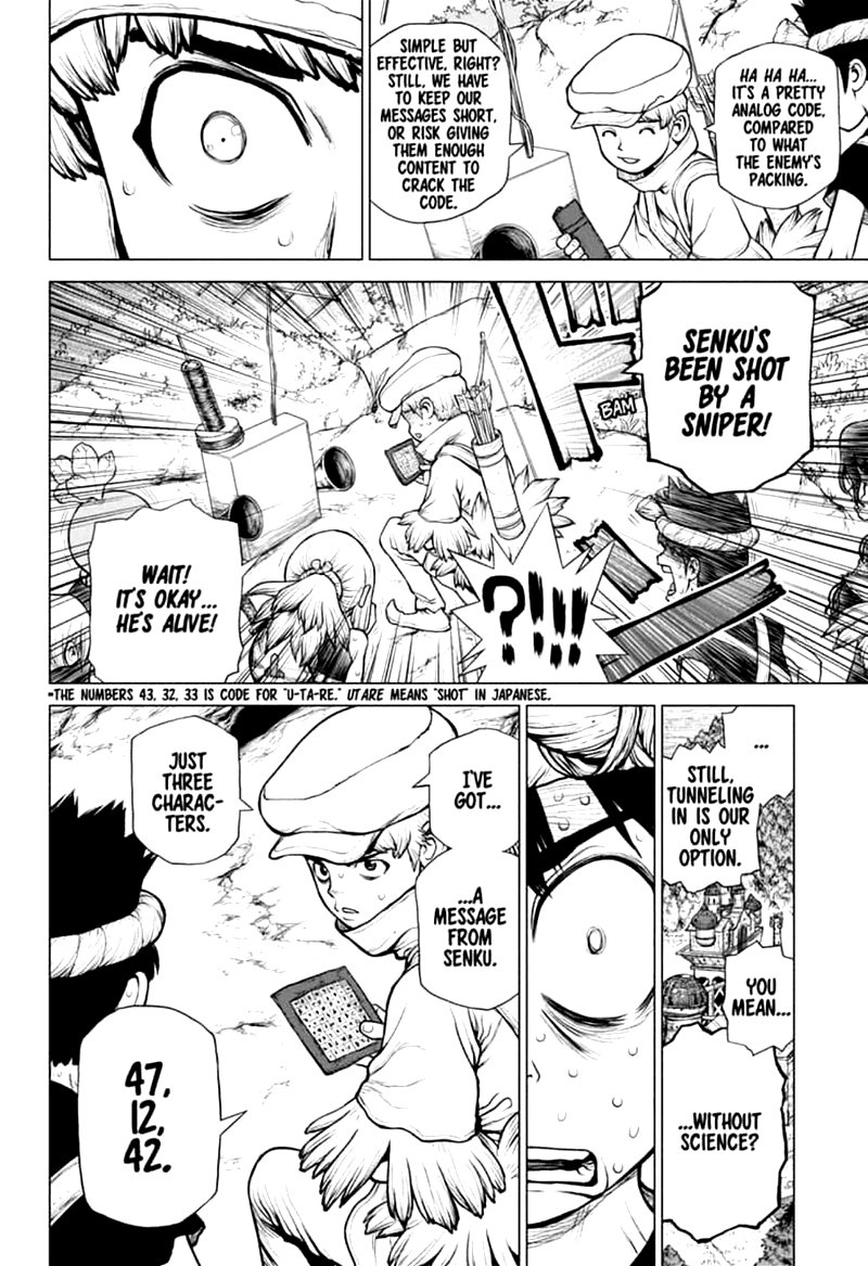 Dr. Stone Manga Chapter 160 page 14 - Torch of Science scene