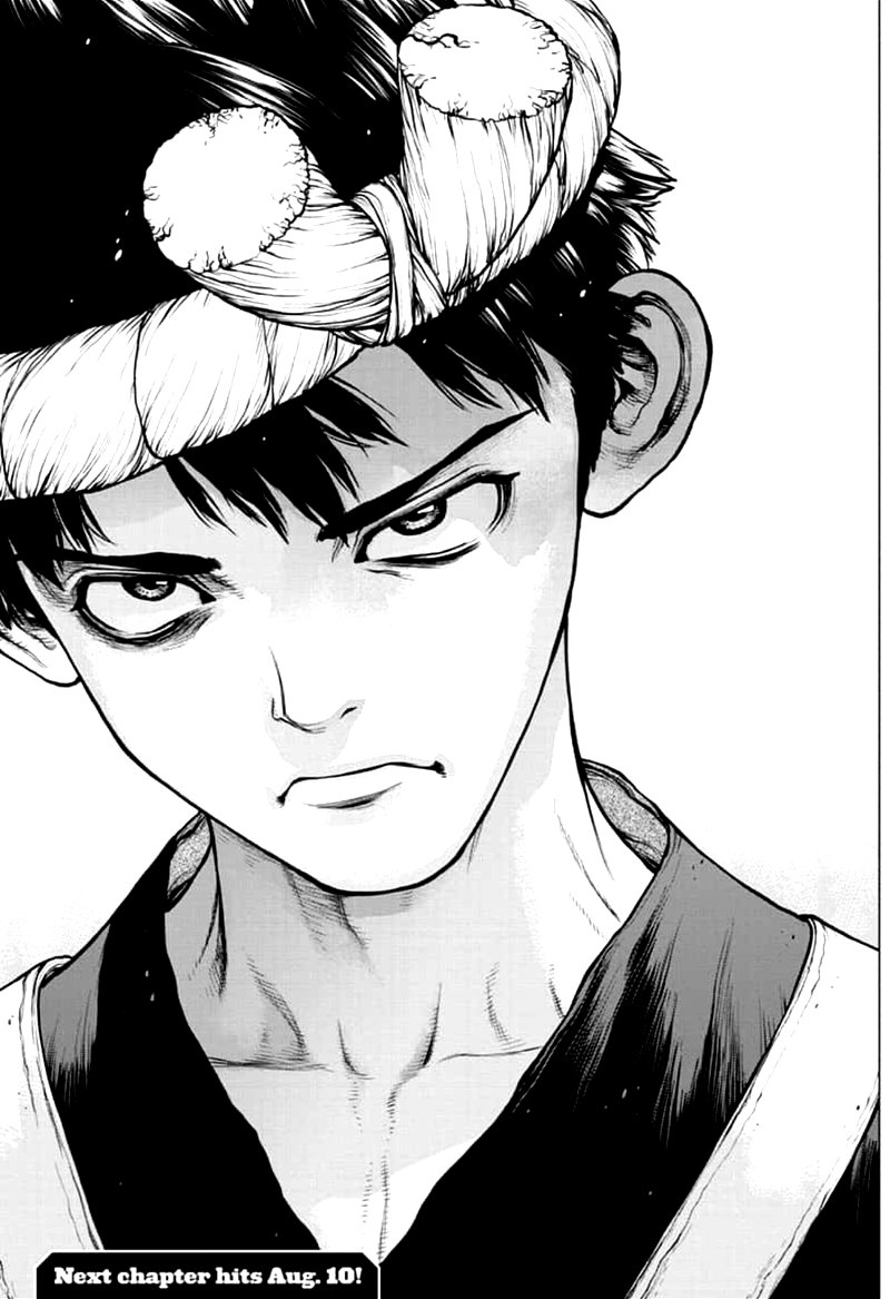 Dr. Stone Manga Chapter 160 page 17 - Torch of Science scene