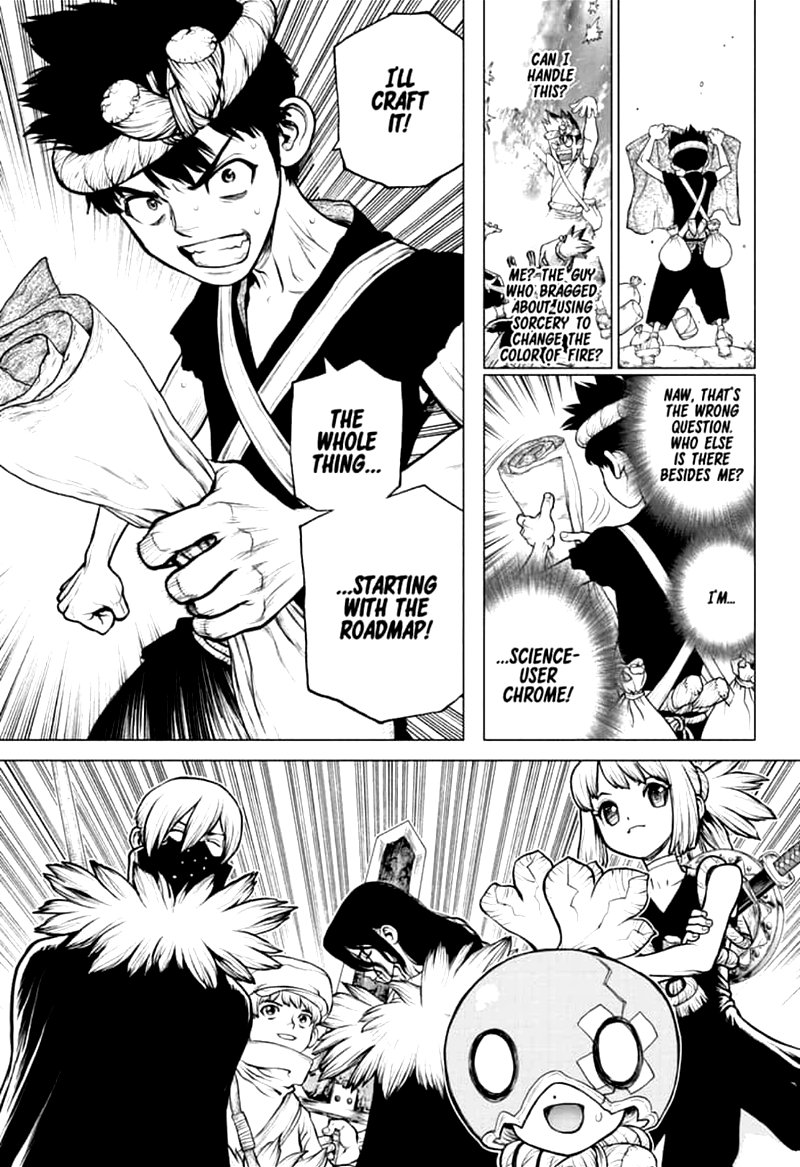 Dr. Stone Manga Chapter 161 page 3 - Craft Wars scene