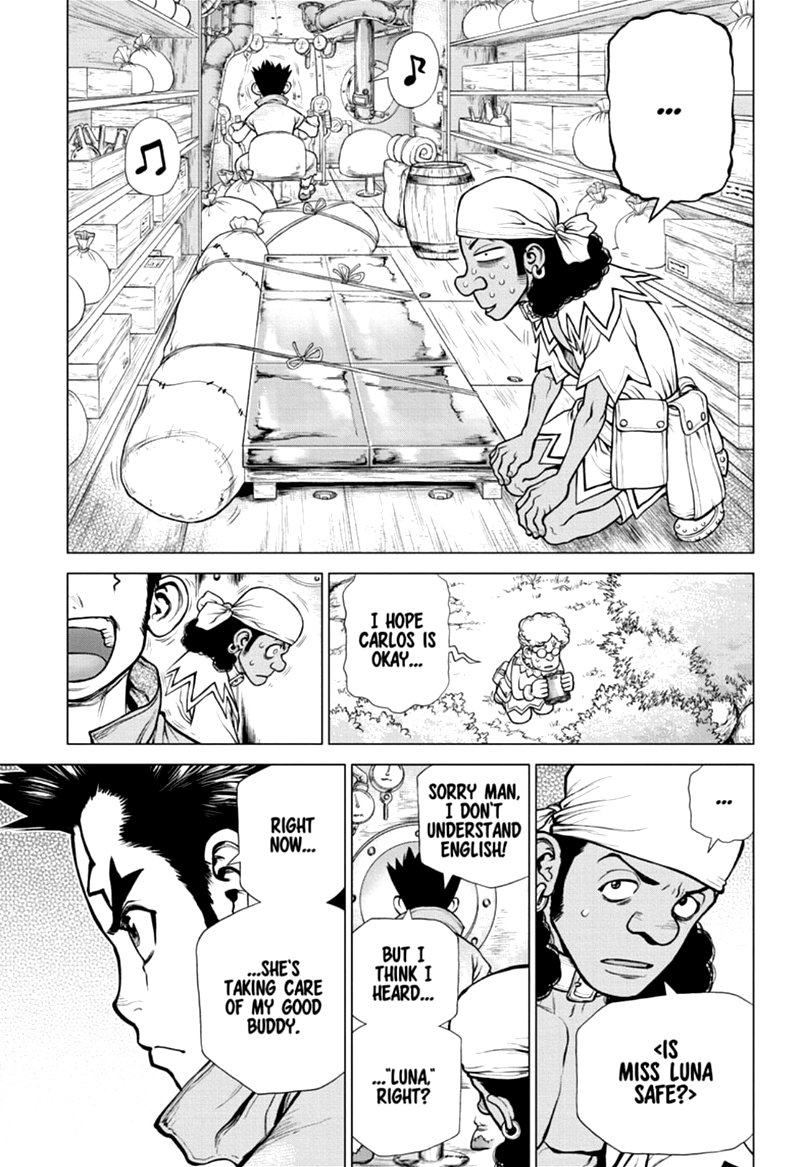 Dr. Stone Manga Chapter 162 page 11 - Down the Earth-Stained Path scene