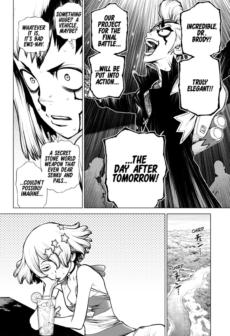 Dr. Stone Manga Chapter 163 page 11 - Multifront Final Battle scene