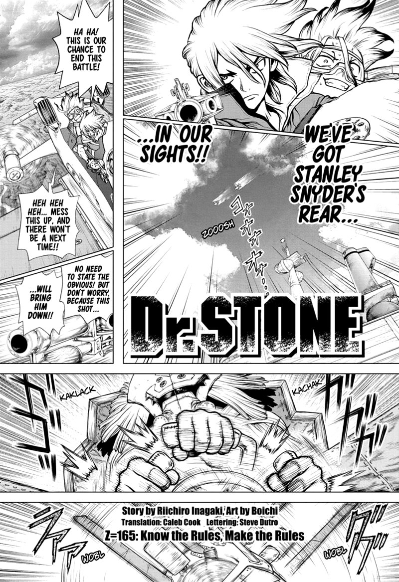 Dr. Stone Manga Chapter 165 page 1 - Know the Rules, Make the Rules scene