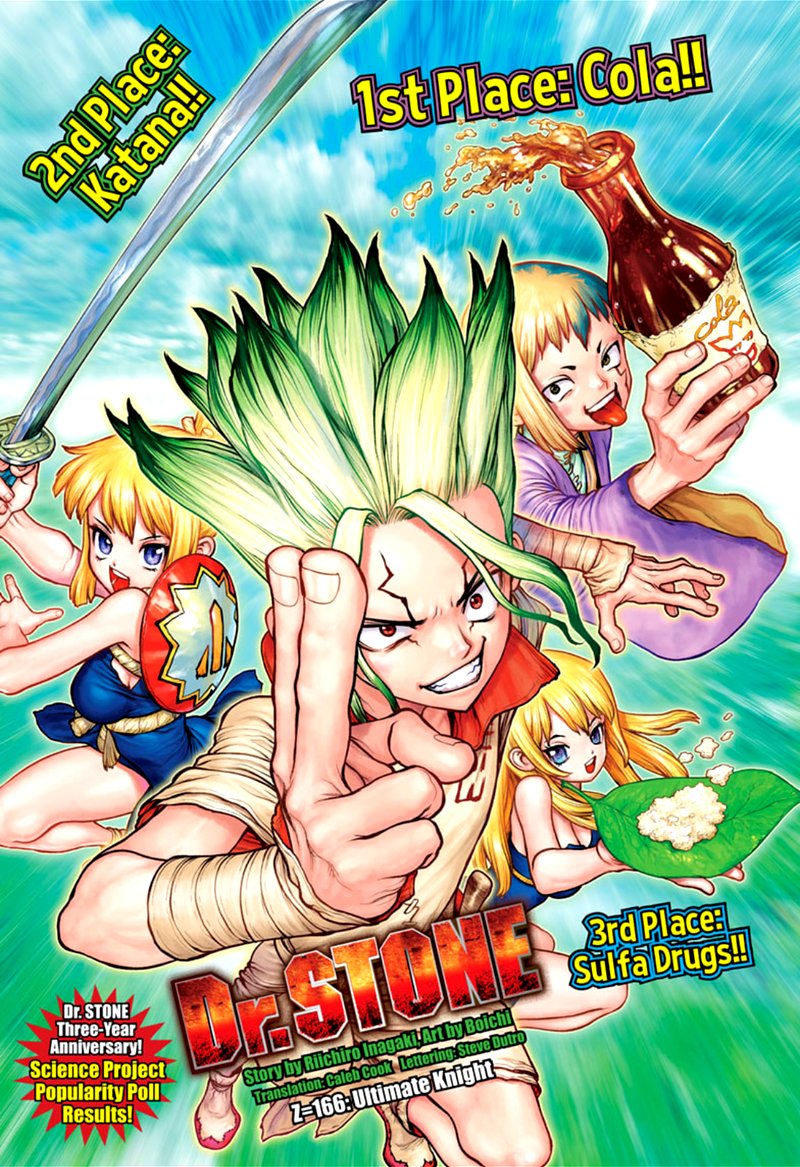 Dr. Stone Manga Chapter 166 page 1 - Ultimate Knight scene