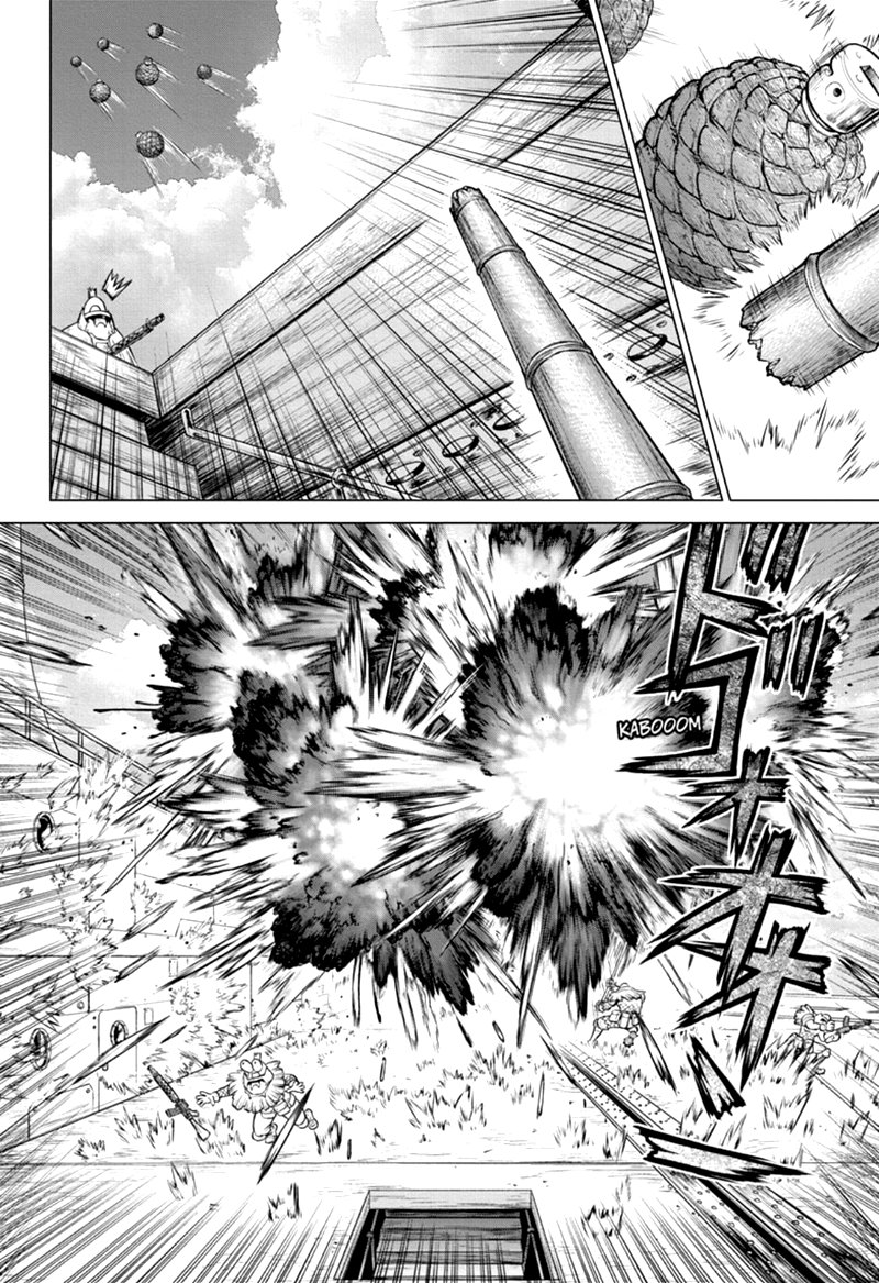 Dr. Stone Manga Chapter 166 page 6 - Ultimate Knight scene