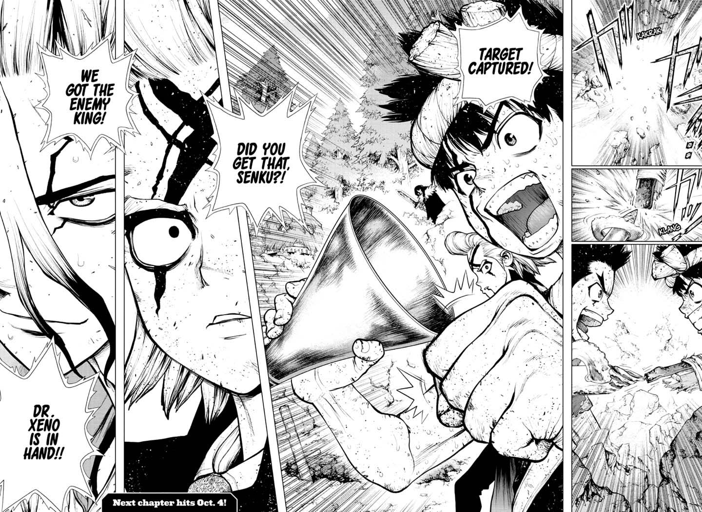 Dr. Stone Manga Chapter 167 page 15 - Different Strokes scene