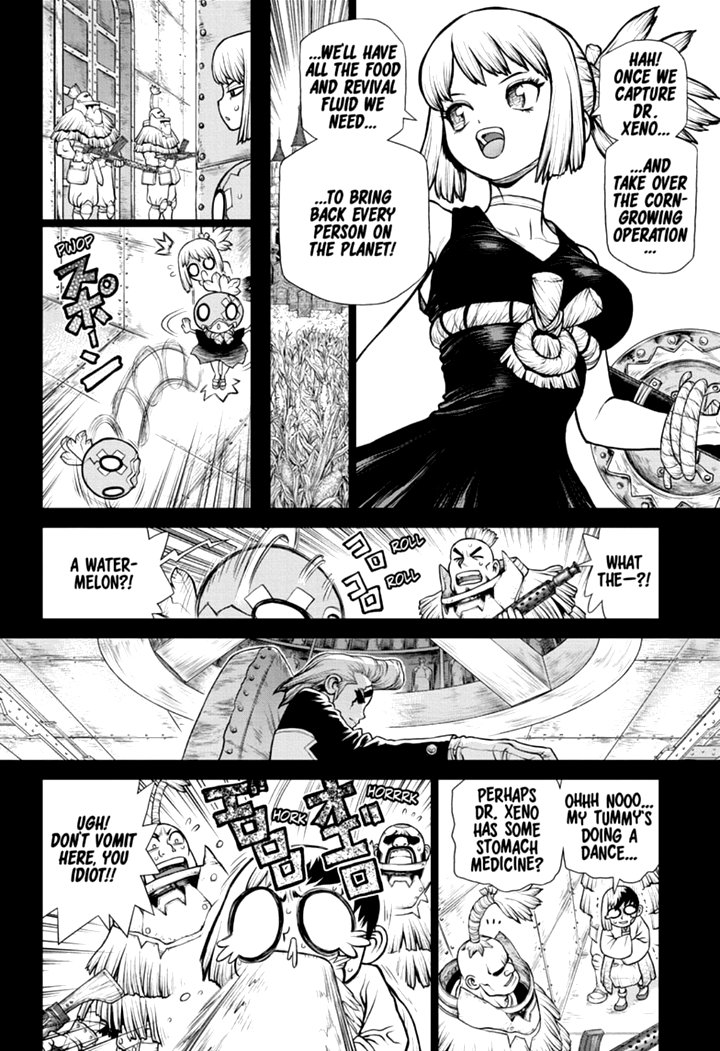 Dr. Stone Manga Chapter 167 page 4 - Different Strokes scene