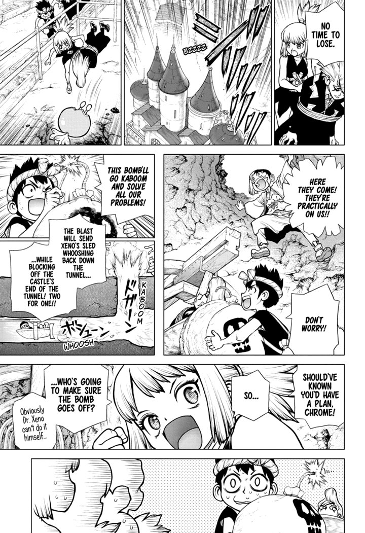 Dr. Stone Manga Chapter 167 page 7 - Different Strokes scene