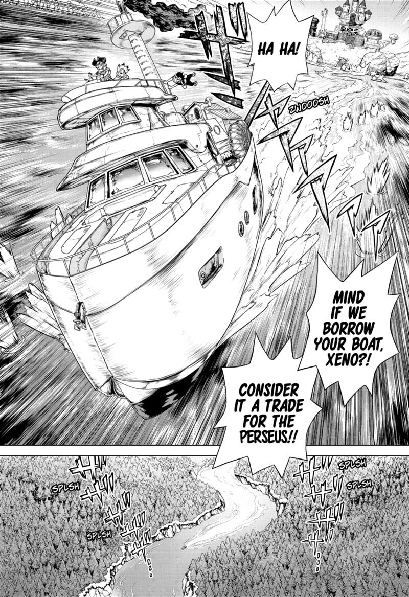 Dr. Stone Manga Chapter 168 page 13 - Corn City: Population One Million scene