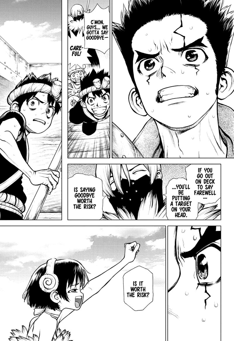 Dr. Stone Manga Chapter 169 page 14 - Risk or Heart scene