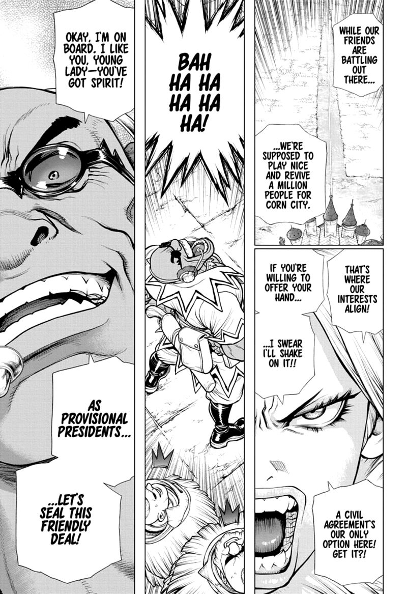 Dr. Stone Manga Chapter 169 page 5 - Risk or Heart scene