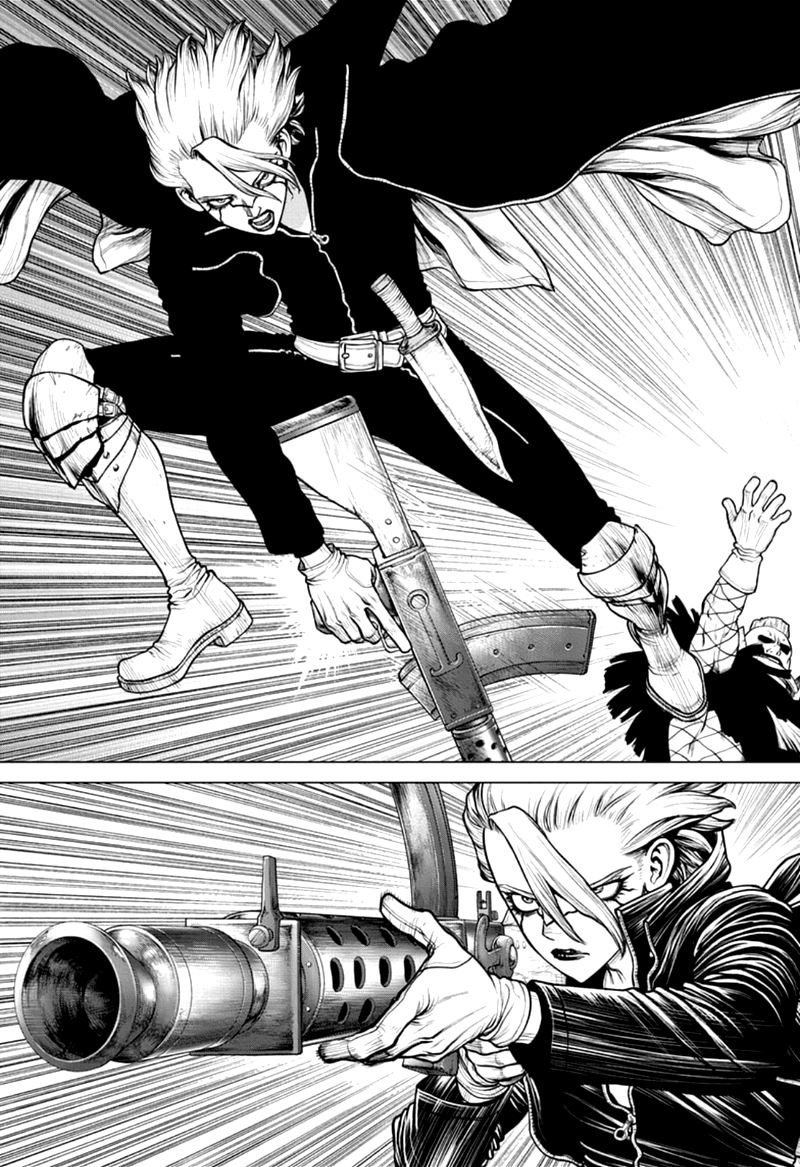 Dr. Stone Manga Chapter 169 page 9 - Risk or Heart scene