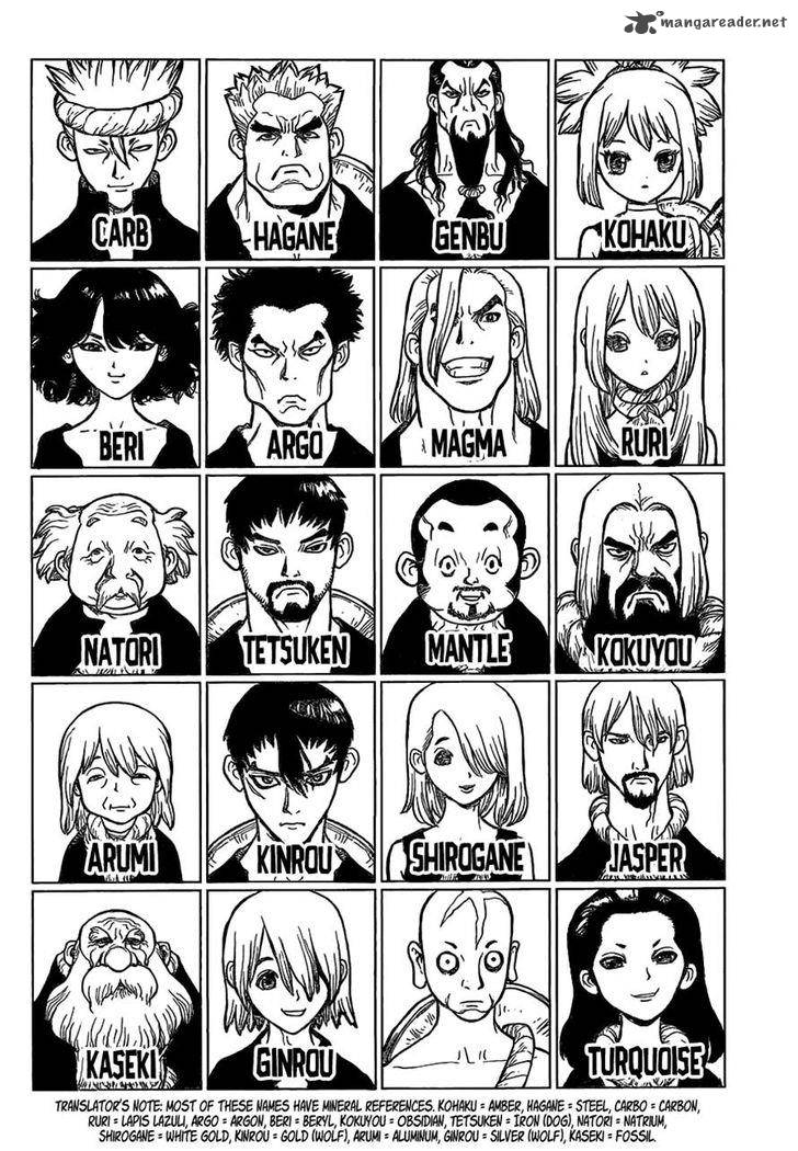 Dr. Stone Manga Chapter 17 page 10 - Nasty Looks scene