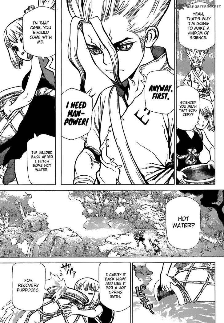 Dr. Stone Manga Chapter 17 page 5 - Nasty Looks scene