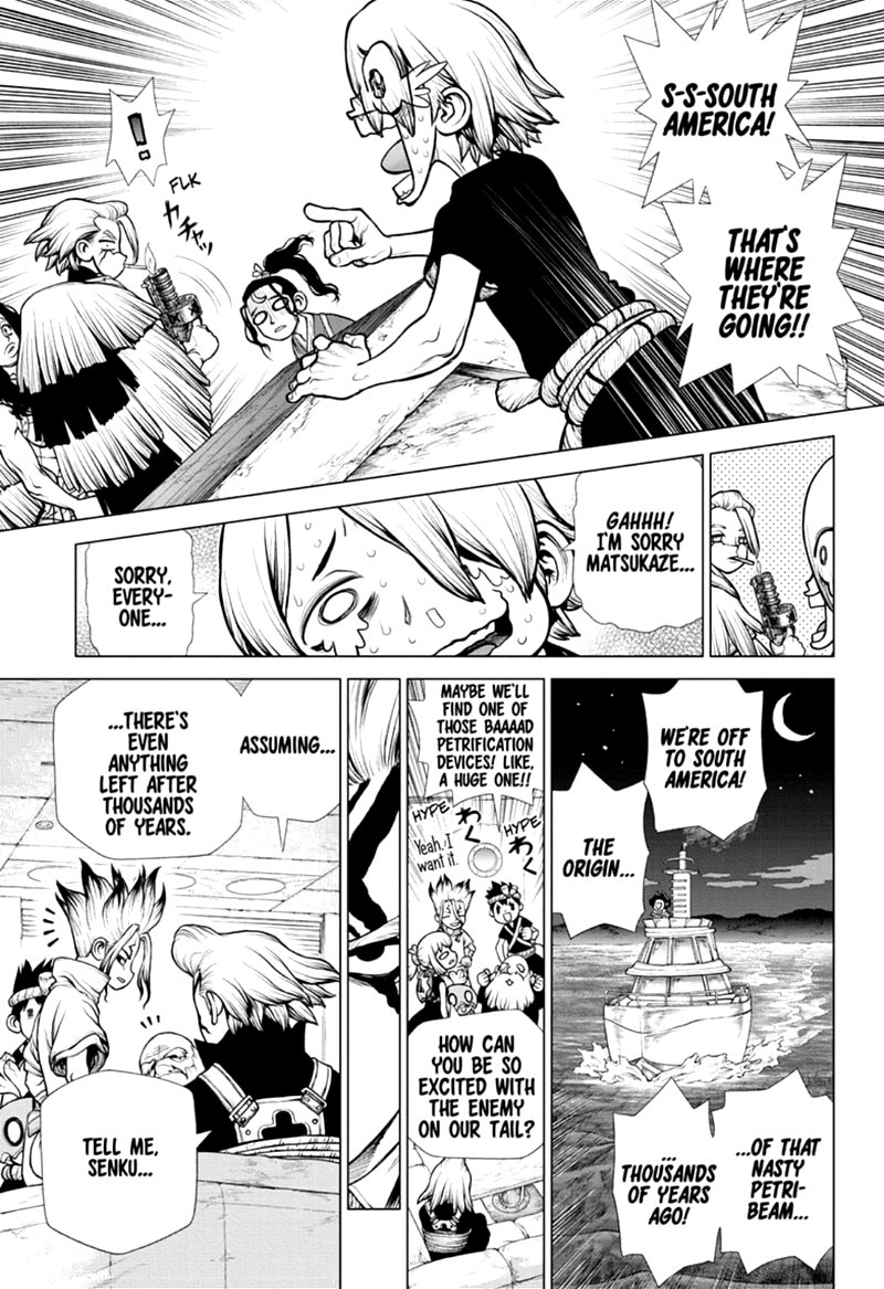 Dr. Stone Manga Chapter 170 page 12 - Staring Up at the Same Moon scene