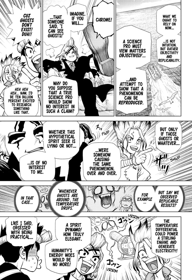 Dr. Stone Manga Chapter 171 page 9 - Staring at the Same Light scene