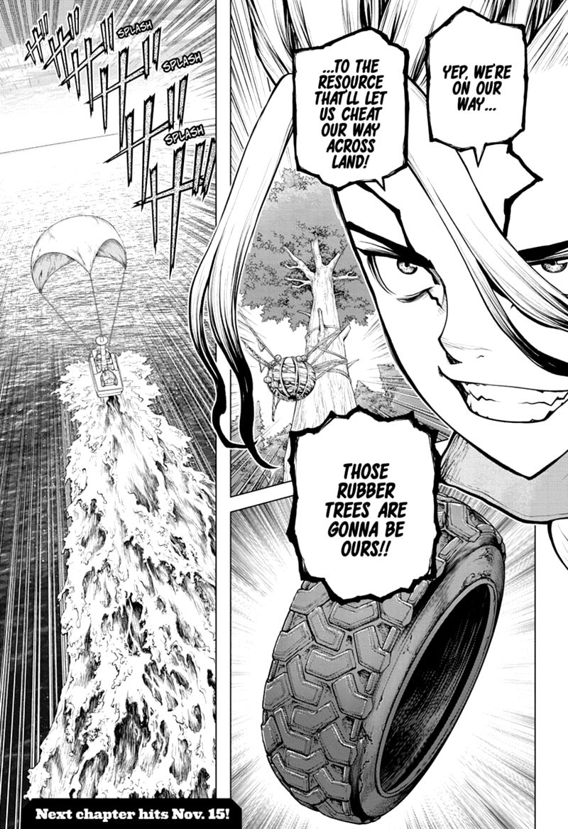Dr. Stone Manga Chapter 173 page 17 - Earth Race scene