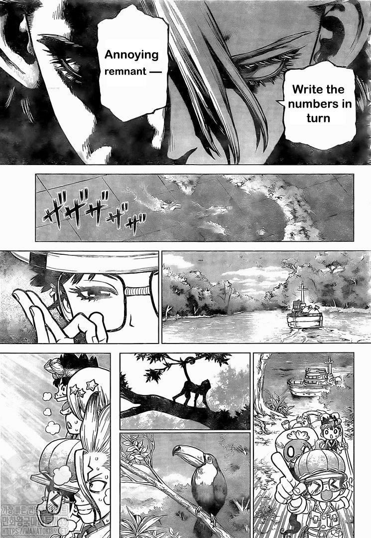 Dr. Stone Manga Chapter 174 page 10 - The Specter of the Panama Canal scene