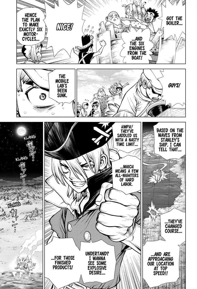 Dr. Stone Manga Chapter 175 page 12 - Ultra Race Across South America scene
