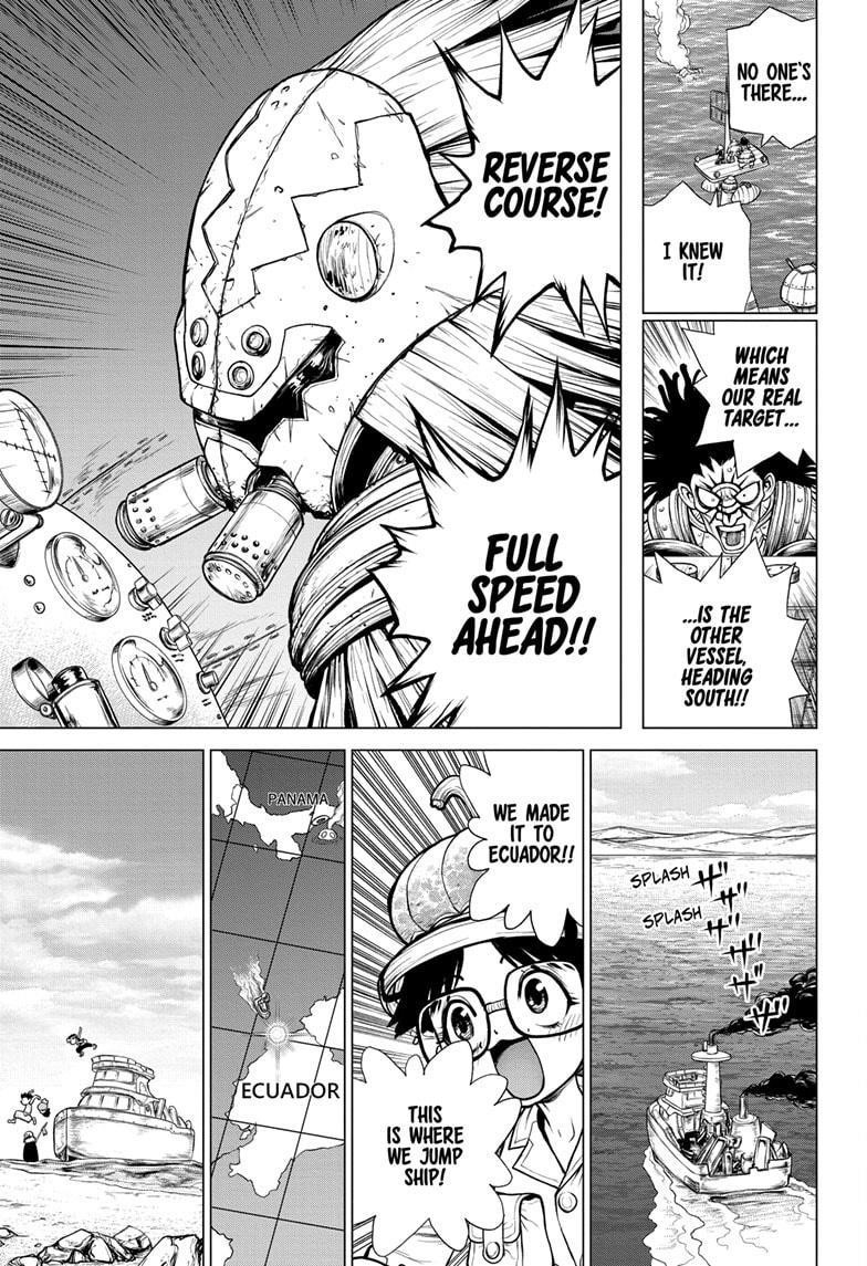 Dr. Stone Manga Chapter 175 page 9 - Ultra Race Across South America scene