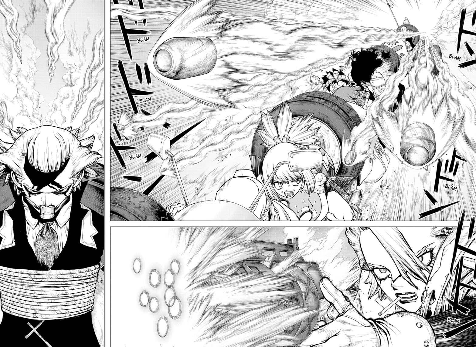 Dr. Stone Manga Chapter 176 page 6 - Net-Breaking Battle Plan scene