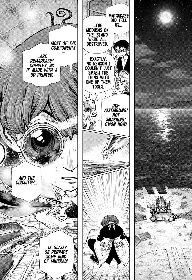 Dr. Stone Manga Chapter 177 page 14 - Medusa Mechanism scene