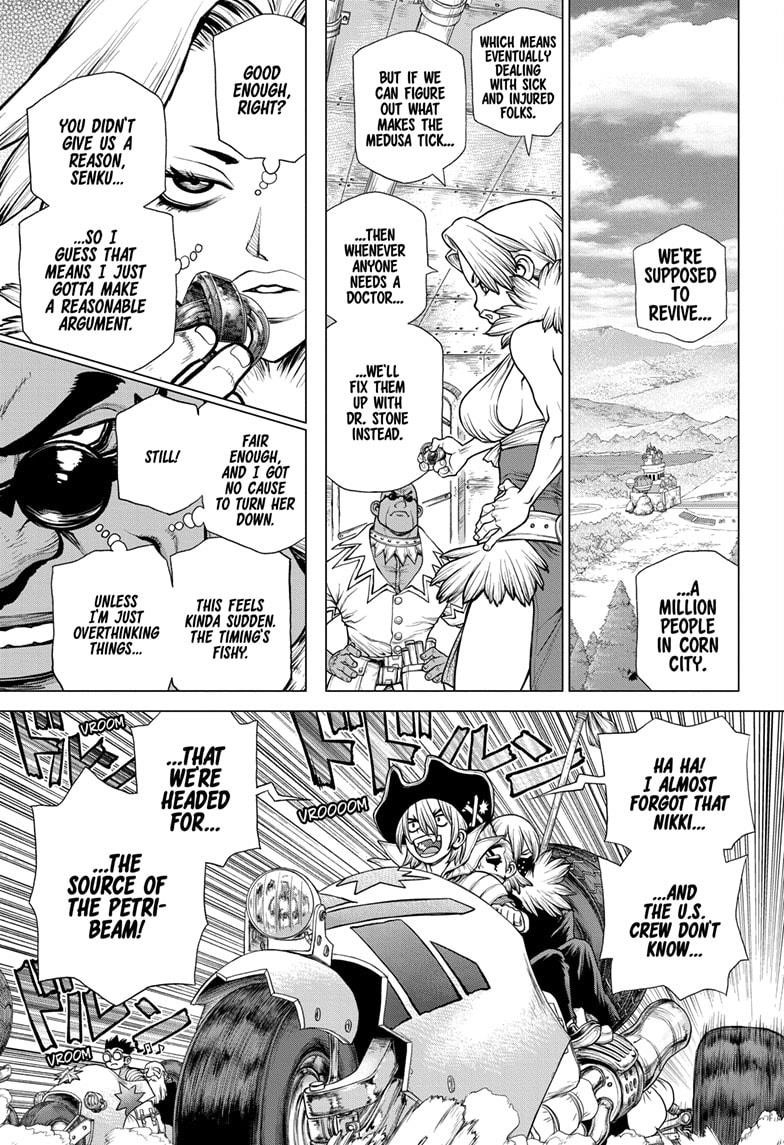 Dr. Stone Manga Chapter 177 page 4 - Medusa Mechanism scene