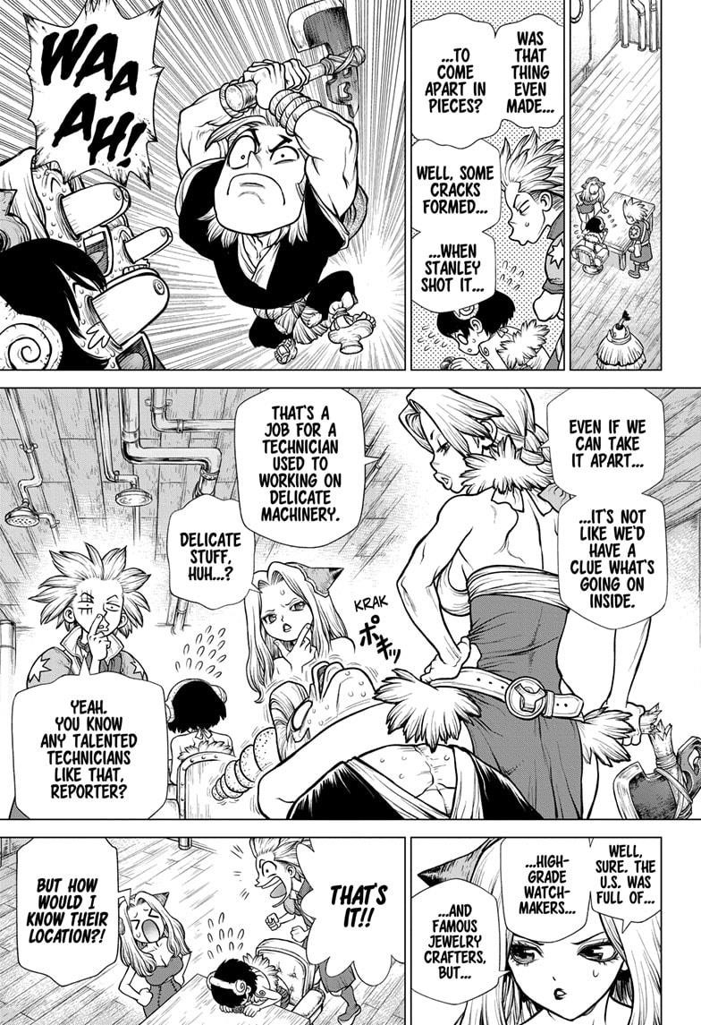 Dr. Stone Manga Chapter 177 page 6 - Medusa Mechanism scene