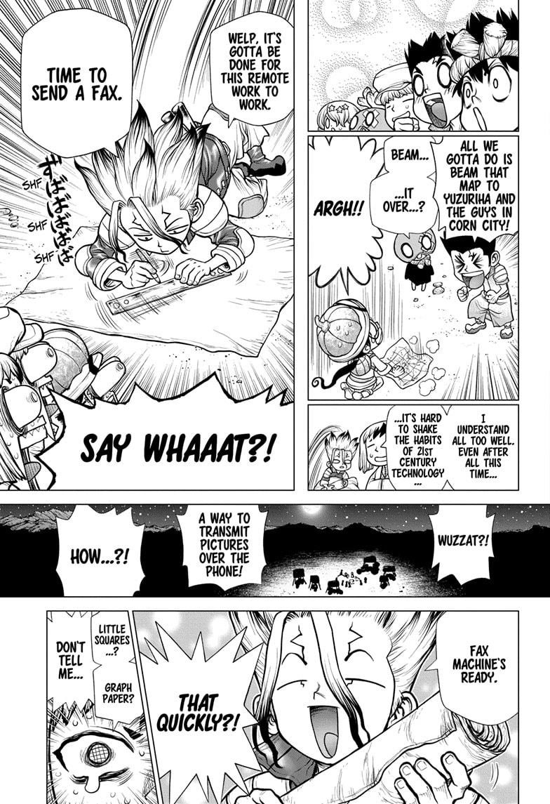 Dr. Stone Manga Chapter 177 page 8 - Medusa Mechanism scene