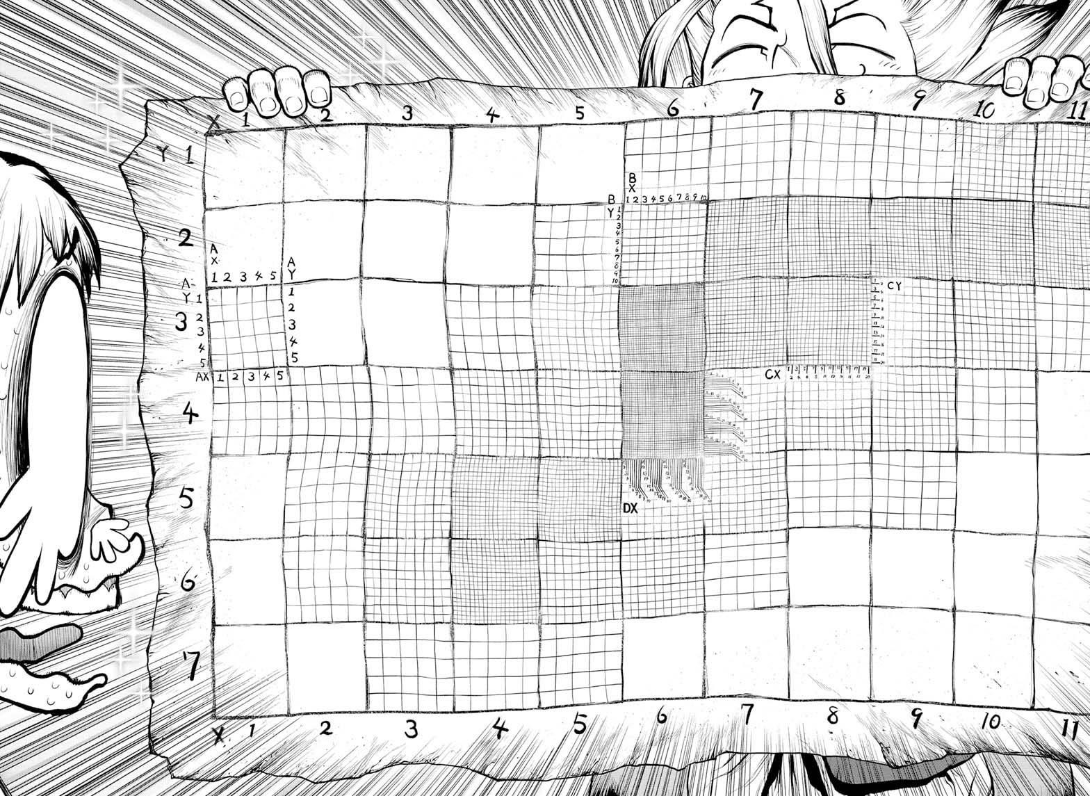 Dr. Stone Manga Chapter 177 page 9 - Medusa Mechanism scene