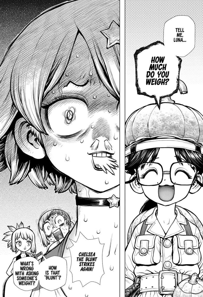 Dr. Stone Manga Chapter 178 page 9 - Science Scales Mountains scene