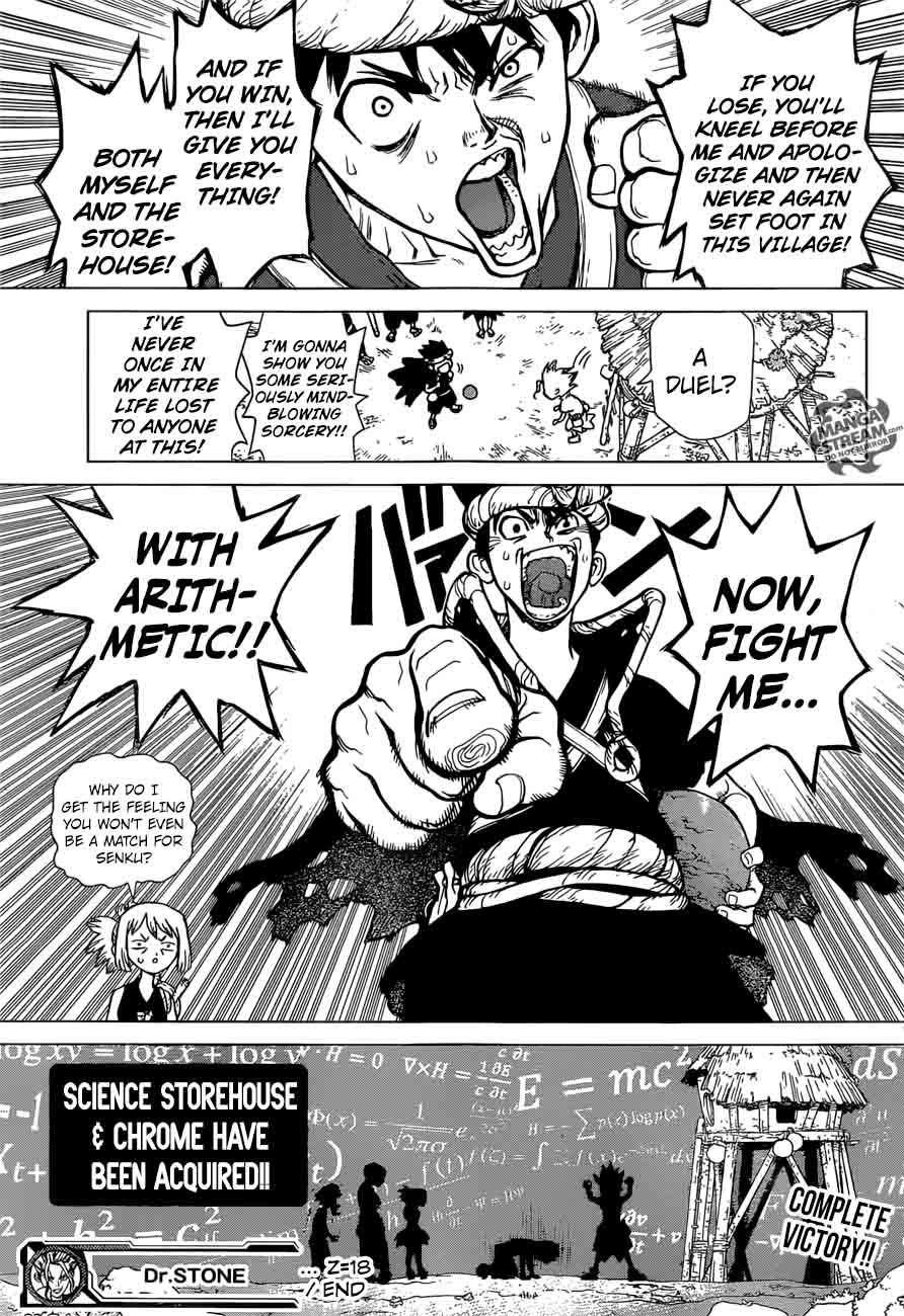 Dr. Stone Manga Chapter 18 page 18 - Sorcery Showdown scene