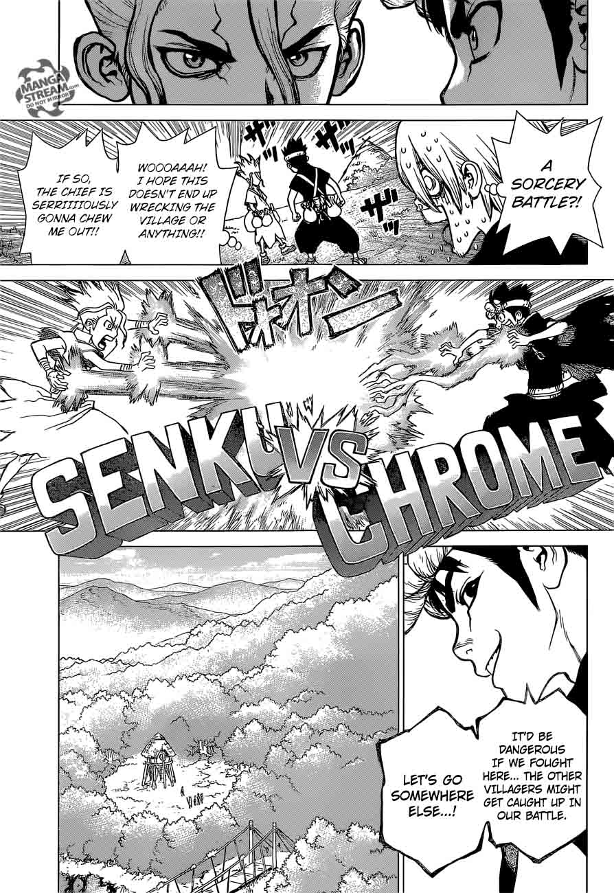 Dr. Stone Manga Chapter 18 page 4 - Sorcery Showdown scene