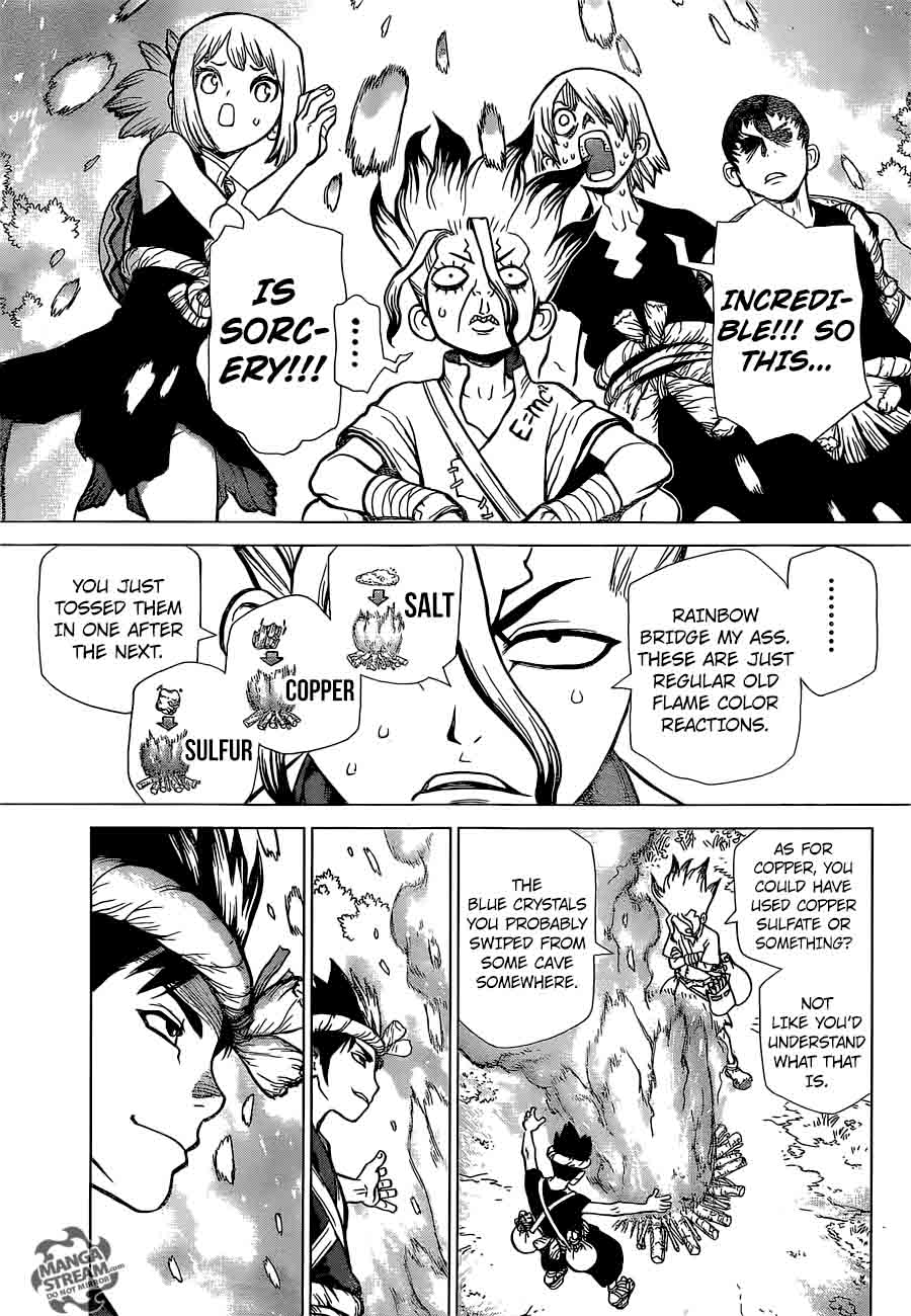 Dr. Stone Manga Chapter 18 page 8 - Sorcery Showdown scene